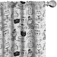 Abakuhaus Voorhangen – 2x75x175 cm – Mikrofaser, Halfschaduw