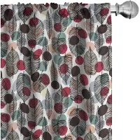 Abakuhaus Bladeren gordijnen – Vintage stippen – 2x75x175 cm – Multicolor