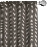 Abakuhaus Retro gordijnen – halftoonpunten – 2x75x175 cm – taupe/champagne