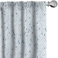 Abakuhaus – Blauw/Wit Voorhangen – 2x75x245 cm – Microvezel – Halfschaduw