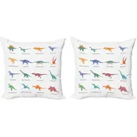Abakuhaus Tyrannosaurus Kussenhoes Set – 2x40x40 cm – Dubbelzijdig bedrukt, multicolor