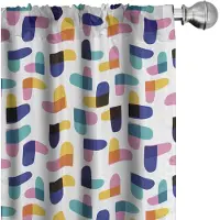 Abakuhaus Gordijnen – 2x75x245 cm – Veelkleurig – Microvezel