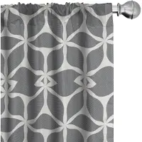 Abakuhaus Abstrakt Voorhangen – 2x75x175 cm – Microvezel – Grijs Licht Eierschaal