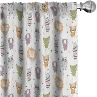 Abakuhaus Zoo Gordijnen – 2x75x245 cm – Multicolor