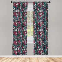 Abakuhaus Grunge gordijnen – 2x75x225 cm – microvezel – Multicolor