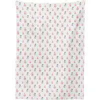 Abakuhaus Tafellaken – 140x170 cm – Satijn – Roze – Lichtgrijs – Binnen/buiten