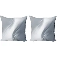 Abakuhaus Grijze Kussenhoes Set – 2x40x40 cm – Dubbelzijdig bedrukt