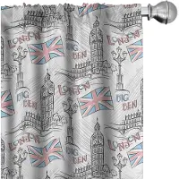 Abakuhaus London – Gordijnen – 2x75x225 cm – Microfaser, halfdonkerend, multicolor
