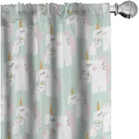 Abakuhaus Eenhoorn gordijnen – microvezel – 2x75x175 – veelkleurig