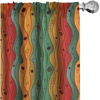 Abakuhaus Abstrakt Gordijnen – 2x75x175 cm – Mikrofaser – Meerkleurig