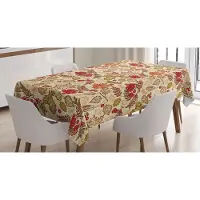 Abakuhaus Rowan Tafelkleed – 140x200 cm – Beige/Groen/Rood – Wasbaar