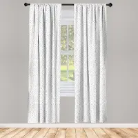 Abakuhaus Grijs-Wit Raamgordijnen – 2-delig 75x225 cm – Microfiber, Halfdonkerend
