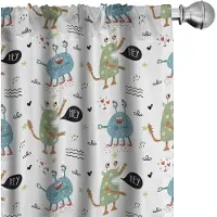 Abakuhaus – 2x75x225 cm – Grappige gordijnen, multicolor, microvezel