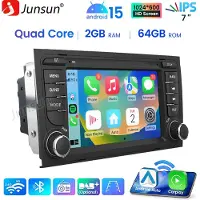 Hexinex Quad-Core autoradio Geschikt voor Audi A4 - Draadloos CarPlay, Android Auto, Android 15,GPS Navi, multimediaspeler, 2GB+64GB