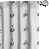 Abakuhaus Nautische Voorhangen – 2x75x225 cm – Microvezel – Peach Seafoam