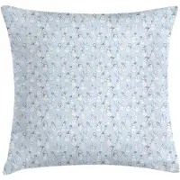 Abakuhaus Sneeuwman-Kussenhoes – Doodle-Stijl – 40x40 cm – Babyblauw/Blauwgrijs, tweezijdig bedrukt