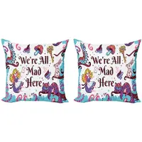 Abakuhaus Alice in Wonderland Kussenhoes – 2x50x50 cm – Multicolor
