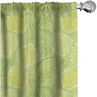 Abakuhaus Gordijnen – Geometrisch – 2-delige set 75x245 cm – avocado groen