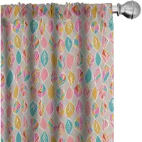 Abakuhaus bladmotief gordijnen – 2x75x175 cm – microvezel – multicolor