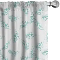Abakuhaus Turkoois Gordijnen – 2x75x225 cm – Microvezel, Halverduisterend