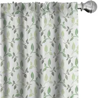 Abakuhaus Bladvormgordijn – Theeblad-patroon – 2x75x225 cm – Militair groen
