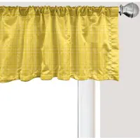 Abakuhaus Abstracte raamvalance, gordijnvalance voor keuken en slaapkamer met tunnelzoom, 137 cm x 30 cm, mosterdgeel