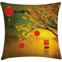 Abakuhaus Kussenhoes – Lantaarnpatroon – Tweezijdig bedrukt – 40x40 cm – Multikleurig