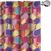Abakuhaus Kleurrijke Voorhangen – Grunge Cirkel – 2x75x225 cm – Microvezel