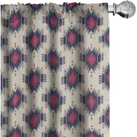 Abakuhaus Ikat Voorhangen – 2x75x225 cm – Mikrofaser, Meerkleurig