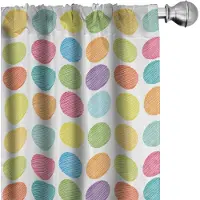 Abakuhaus Veelkleurige gordijnen – Regenboogcirkels – 2x75x245 cm – Microvezel