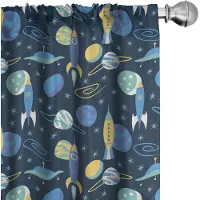 Abakuhaus Raketengordijnen – Cartoon Galaxy, 2x75x225 cm, microvezel