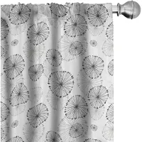 Abakuhaus Abstracte Gordijnen – 2x75x225 cm – Microvezel – Gedroogde rozen