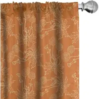 Abakuhaus Verbrand oranje gordijnen – 2-delige set 75x245 cm – microvezel, halfdonkerend