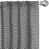 Abakuhaus – 2x Voorhangpanelen 75x245 cm – Mikrofaser, zwart-wit