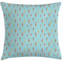 Abakuhaus Zomerse Kussenhoes – Decoratieve Kussenhoes – 50x50 cm – Dubbelzijdig bedrukt, rits, veelkleurig