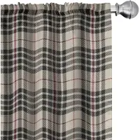 Abakuhaus Abstracte gordijnen – tartan Schotse ruitpatroon – 2x75×225 cm – verduisterend, microvezel