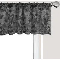 Abakuhaus Abstracte raamvalance, gordijnvalance voor keuken en slaapkamer met tunnelzoom, 137 cm x 45 cm, grijs