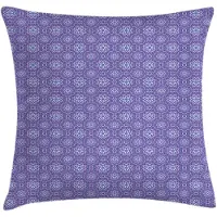 Abakuhaus – Kussenhoes 50x50 cm – Dubbelzijdig bedrukt, rits, Blauw/Violet