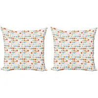 Abakuhaus Geometrische Kussenhoes – 2x40x40 cm – Multicolor – Dubbelzijdig bedrukt