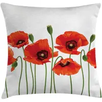 Abakuhaus Kussenhoes – Bloemen 40x40 cm – Dubbelzijdig bedrukt – Rits – Multicolor