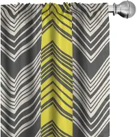 Abakuhaus Gordijnen Geel, Crèmekleurig en Grijs – Microvezel, 2x75x245 cm, Verduisterend