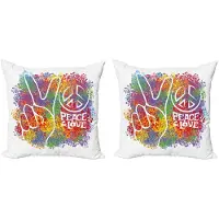 Abakuhaus 70s-Party Kussenhoes Set – 2x40 cm – Dubbelzijdig Digitaaldruk – Multicolor
