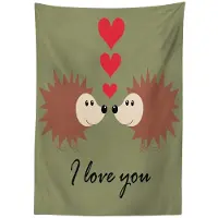 Abakuhaus Egel Tafelkleed – Satijn 140x170 cm – Meerkleurig, Wasbaar