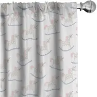 Abakuhaus Eenhoorn Voorhangen – 2x75x175 cm – mikrofiber – halfverduisterend – blauw/roze