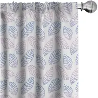 Abakuhaus Bladeren Gordijnen – Bladontwerp – 2x75x175 cm – Roze/Blauw