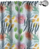Abakuhaus Bloemen Voorhangen – 2x75x175 cm – Microvezel – Digitaal bedrukt – Meerkleurig