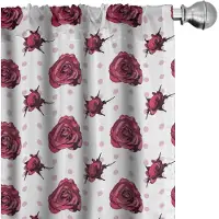 Abakuhaus Vintage Rose Voorhangen – 2x75x175 cm – Mikrofaser – Halfdonker