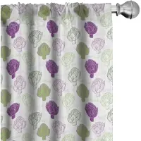 Abakuhaus Artisjok – Gordijnen – 2x75x175 cm – Microvezel – Lindegroen/Violet