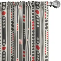 Abakuhaus – Moderne geometrische gordijnen – 2-delige set 75×175 cm microvezel