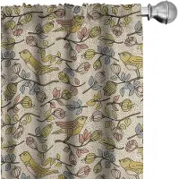 Abakuhaus Voorhangset – 2x75x225 cm – Mikrofaser – Halfrijk donker – Meerkleurig
